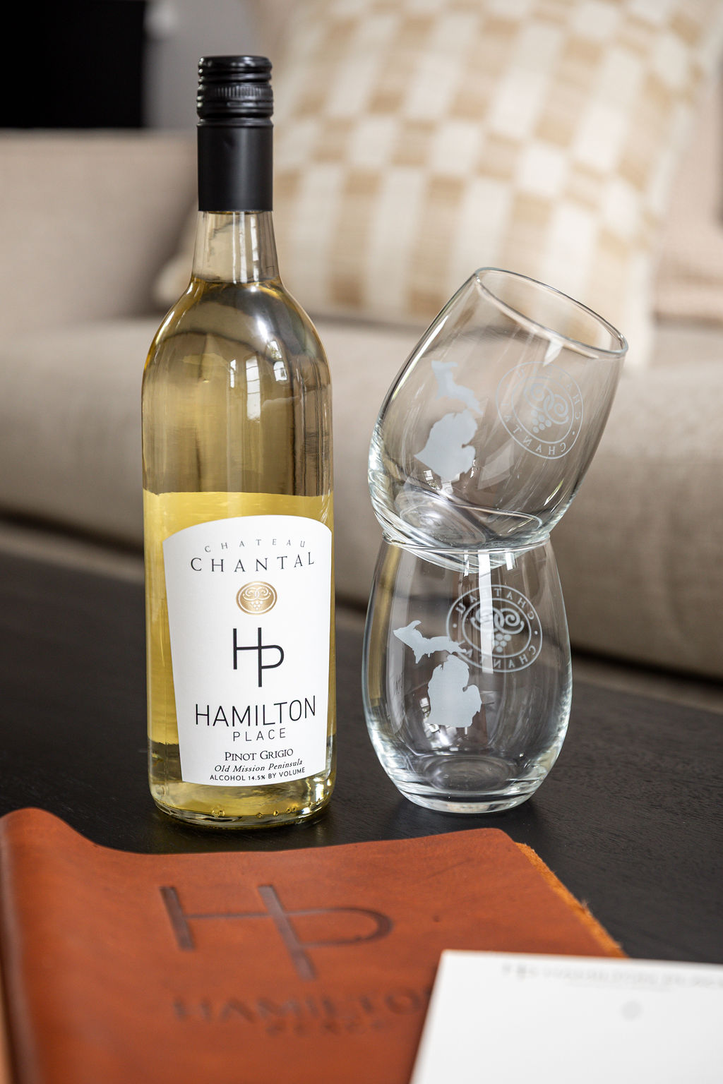 Hamilton Place wine and glasses